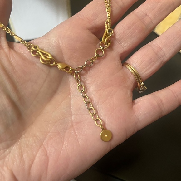 Stella & Dot Elegant Gold and Silver Pendant Necklace Set & Earrings - Picture 6 of 11